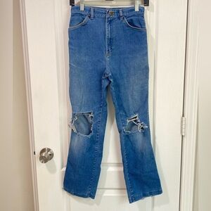 Vintage 70s-80s Maverick High Waisted Distressed Jeans